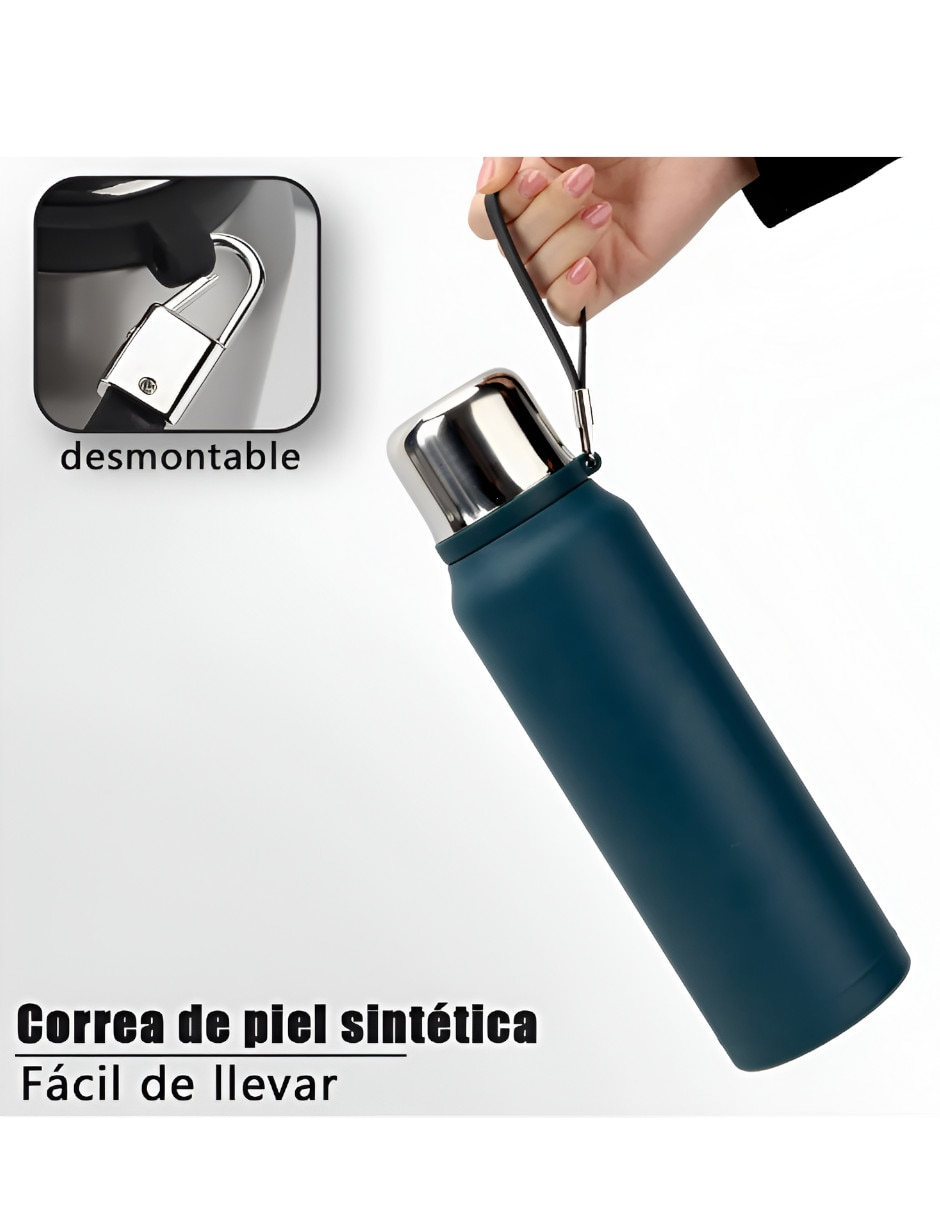 Termo de acero inoxidable con tapa rosca 1 L 2