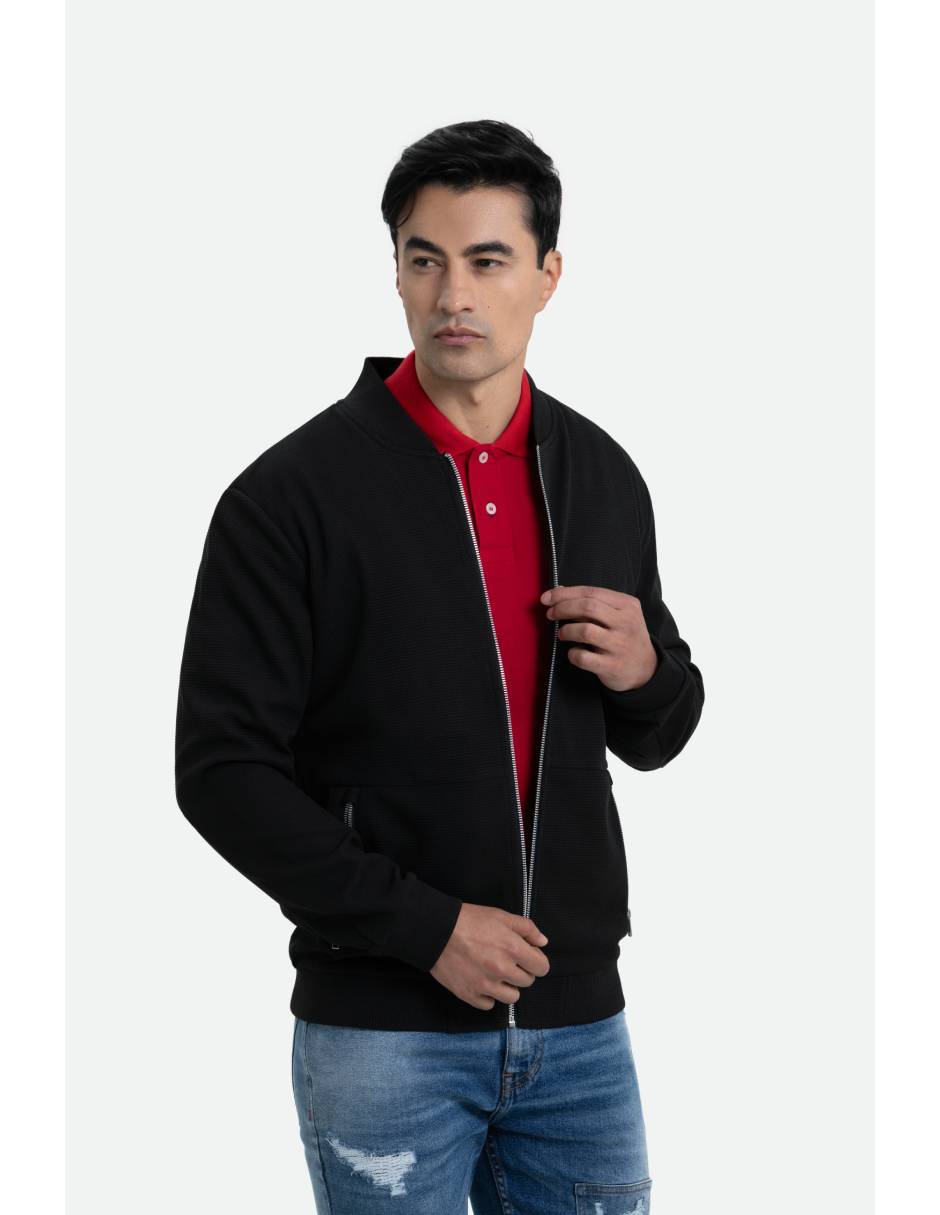 Chamarra bomber con bolsillos para hombre Chamarra bomber con bolsillos para hombre
