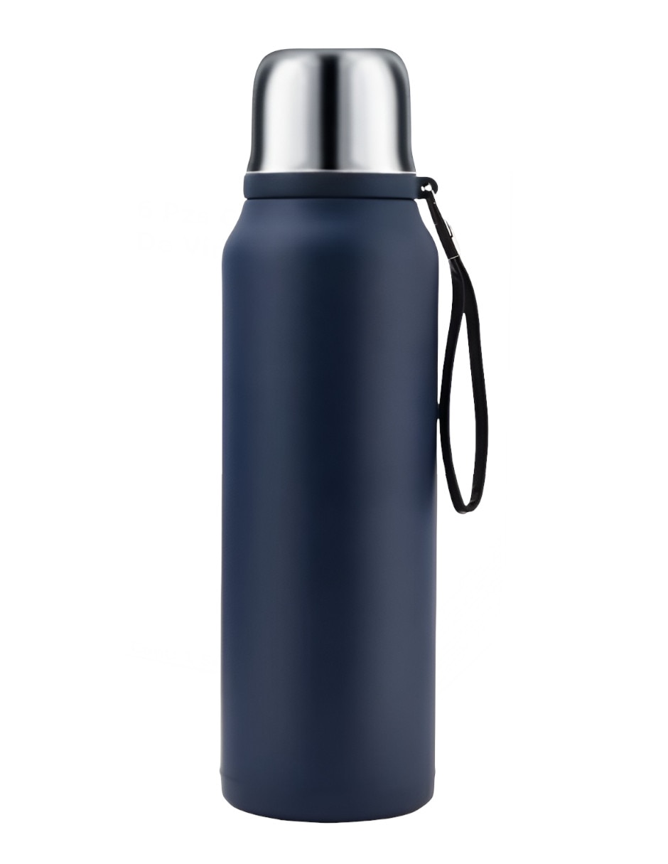 Termo de acero inoxidable con tapa rosca 1L