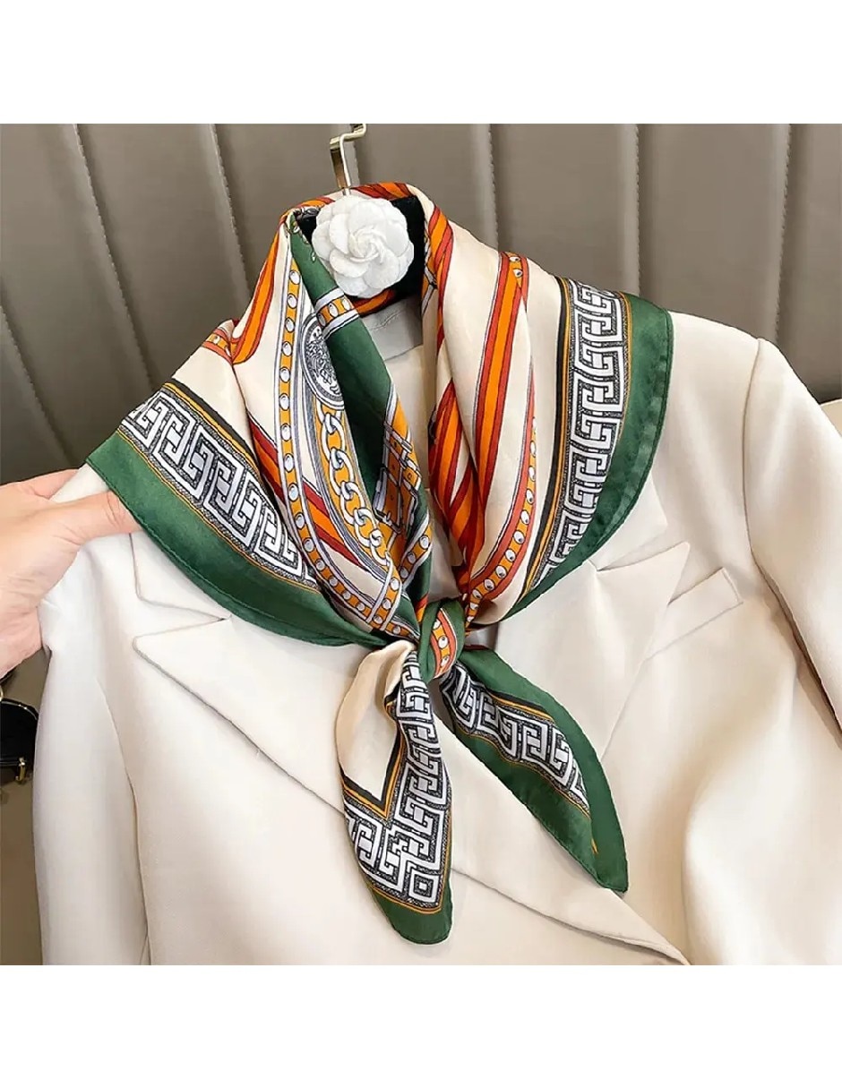 Kit pashmina con estampado diferentes diseños de satín para mujer 3