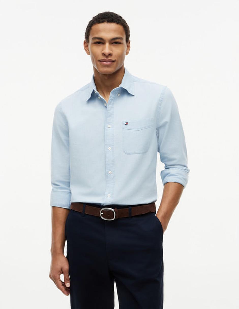Camisa casual de algodón manga larga para hombre Camisa casual de algodón manga larga para hombre