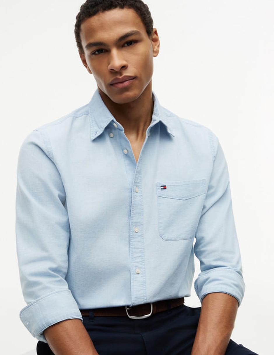 Camisa casual de algodón manga larga para hombre 6