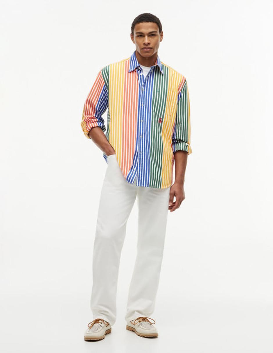 Camisa casual de algodón manga larga para hombre 4