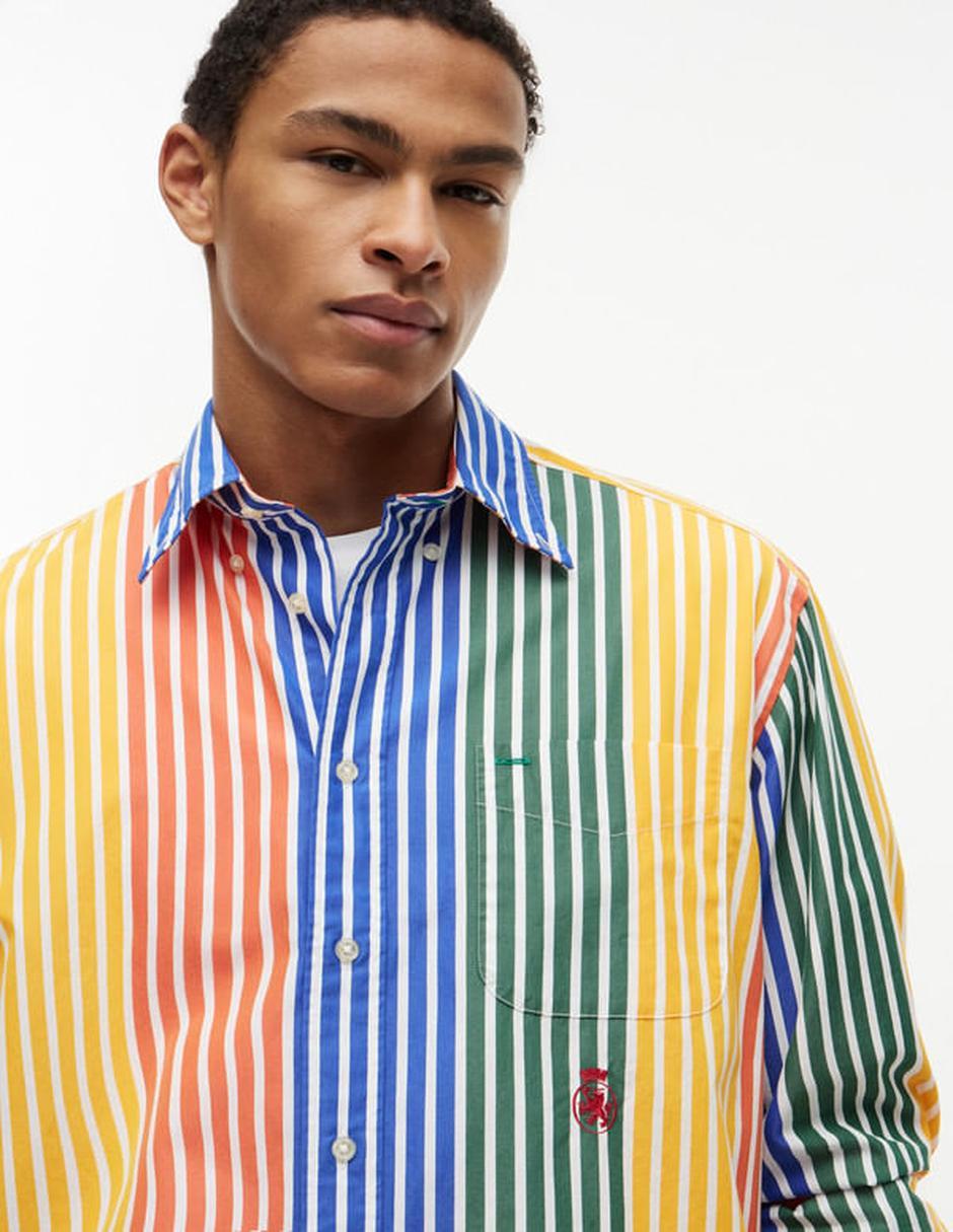 Camisa casual de algodón manga larga para hombre 6