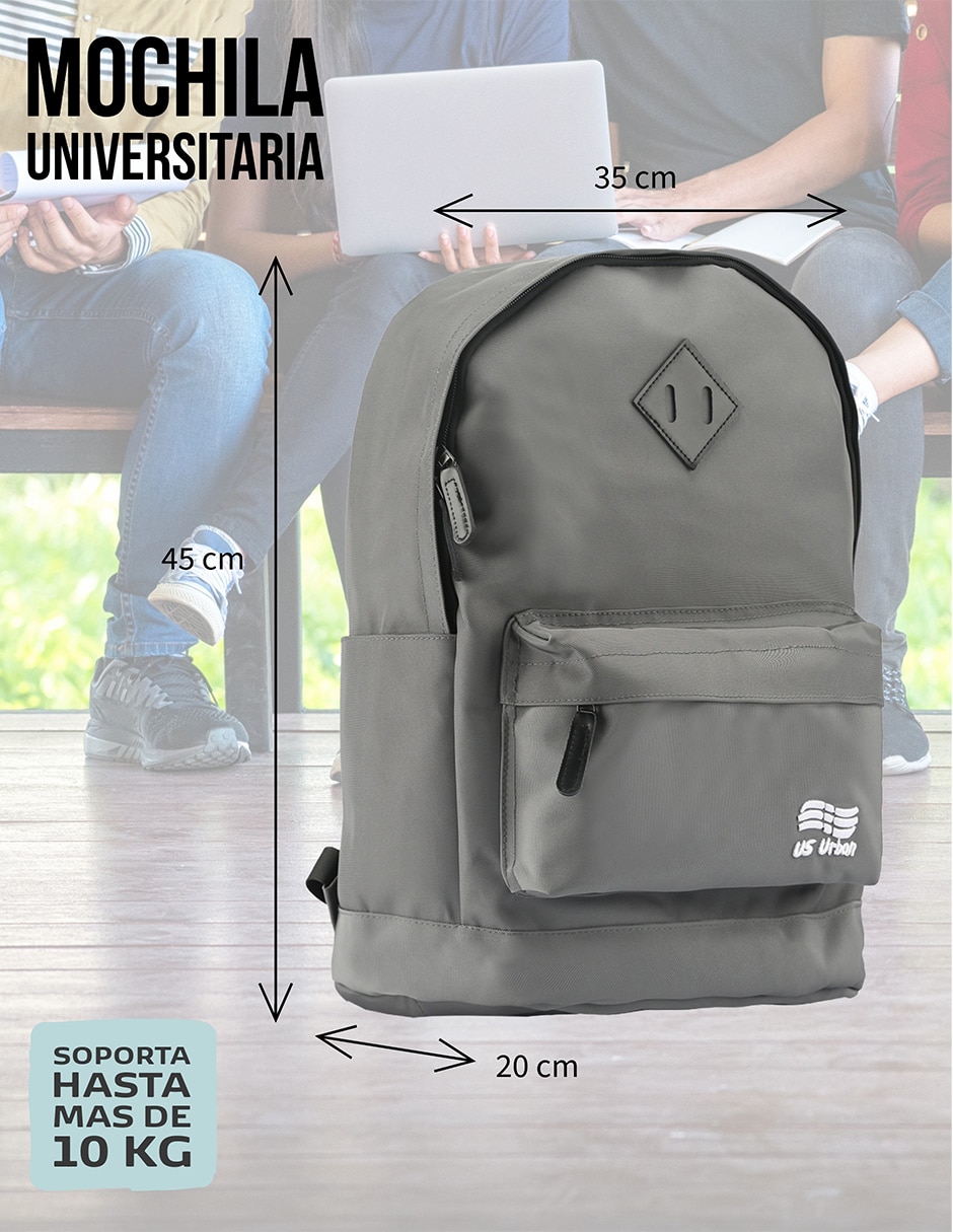Mochila con portalaptop lisa unisex 5