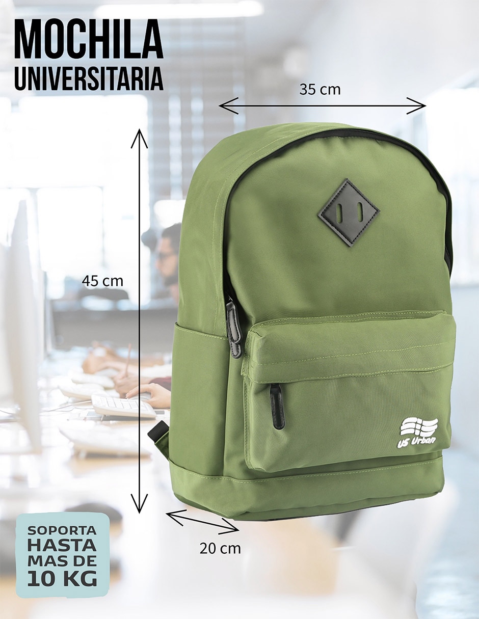 Mochila con portalaptop lisa Us Urban unisex