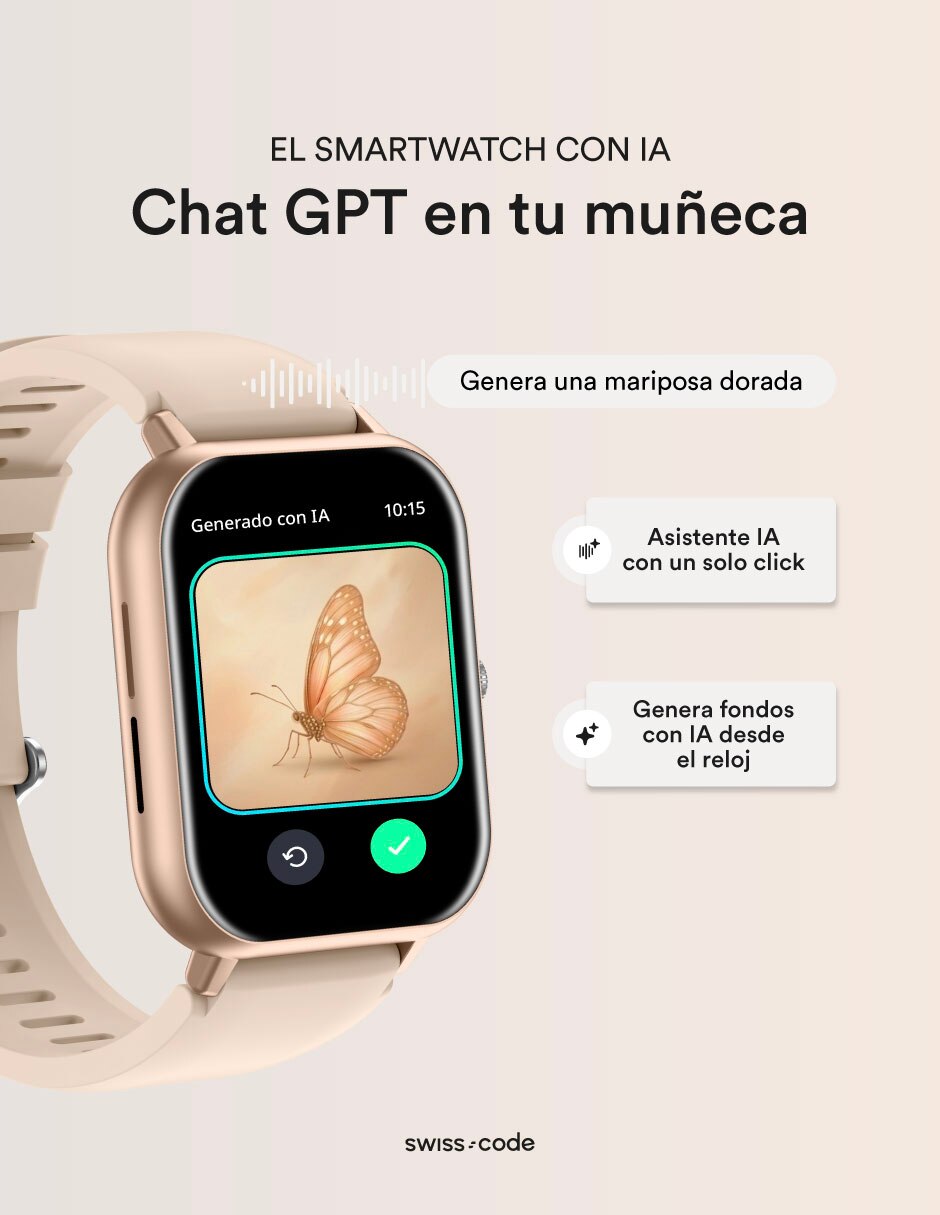 Smartwatch SWISS CODE Square 2 GPT + Nua Clip unisex