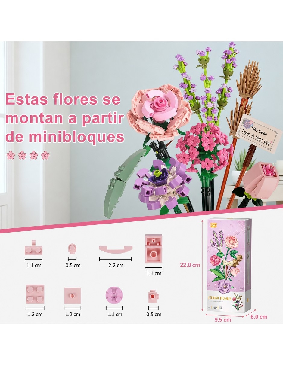 Ramo de flores de bloques de construcción 13286GU 4