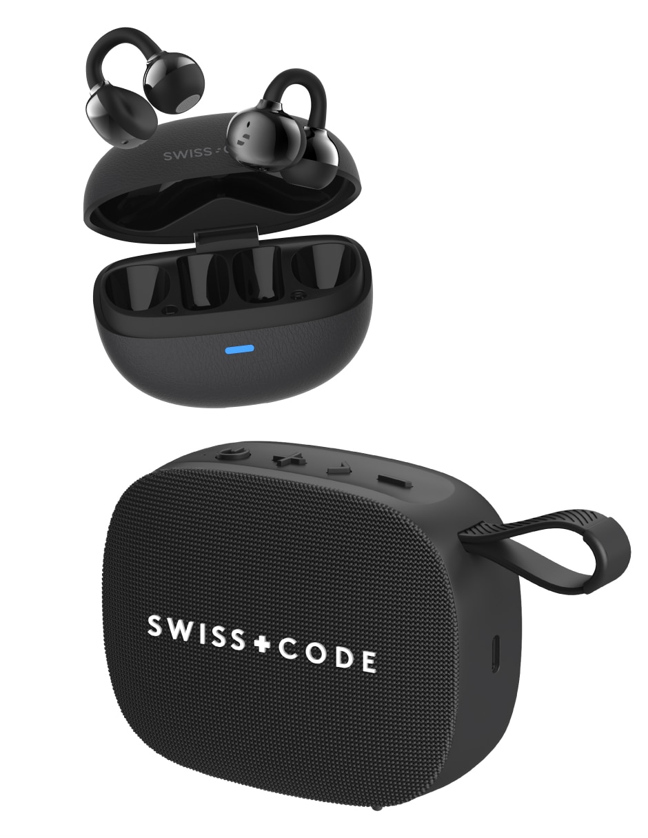 Bocina portátil Swiss Code Juno + Nua Clip inalámbrica