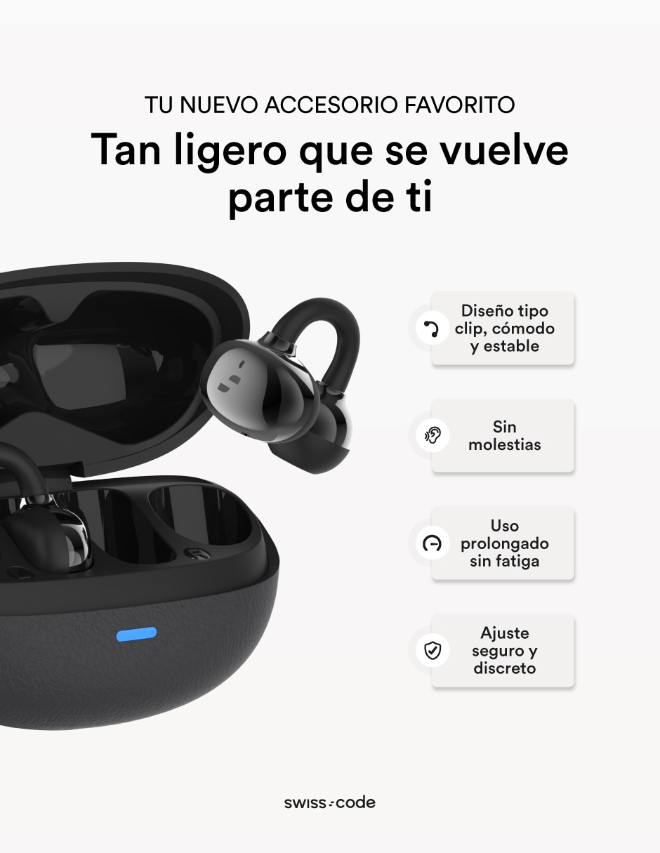 Bocina portátil Swiss Code Juno + Nua Clip inalámbrica