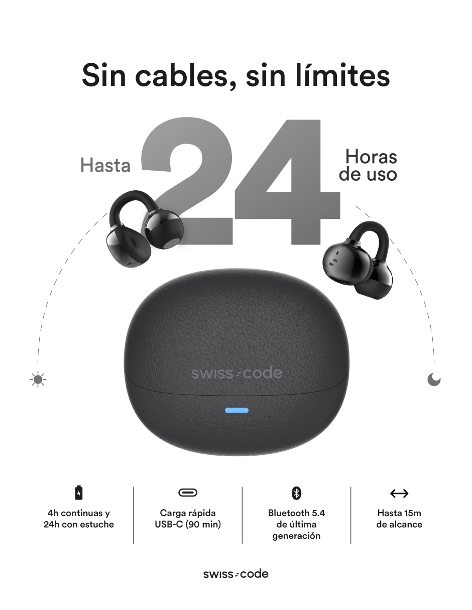 Bocina portátil Swiss Code Juno + Nua Clip inalámbrica
