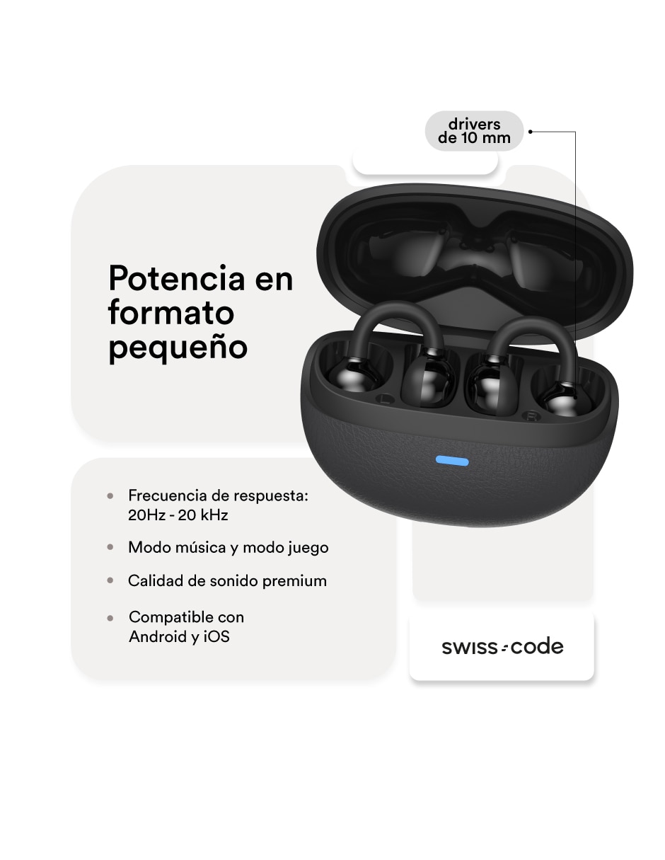 Bocina portátil Swiss Code Juno + Nua Clip inalámbrica
