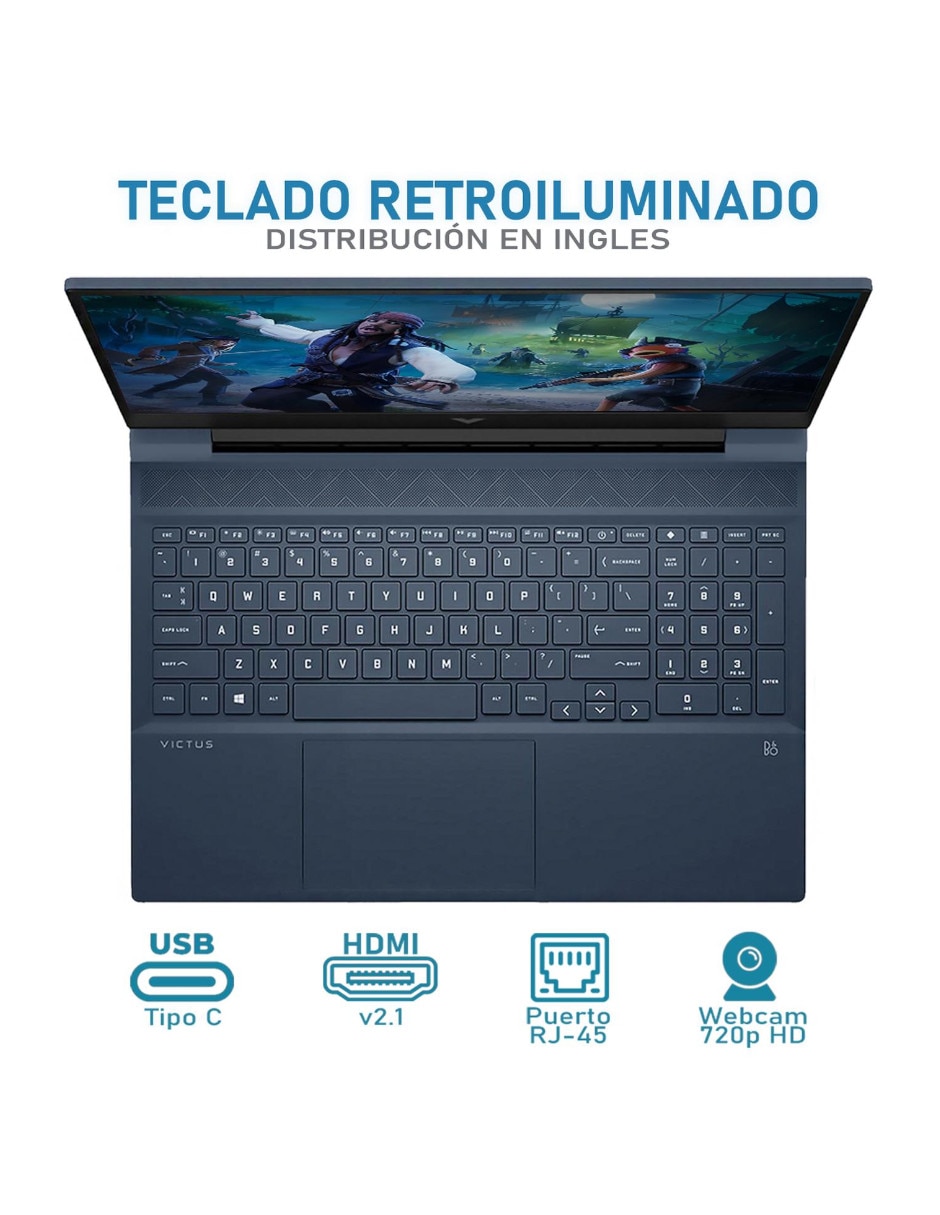Laptop gamer HP VTS3050i532-OB 15.6 pulgadas Full HD Intel Core i5 NVIDIA GeForce RTX 3050 32 GB RAM 512 GB reacondicionado
