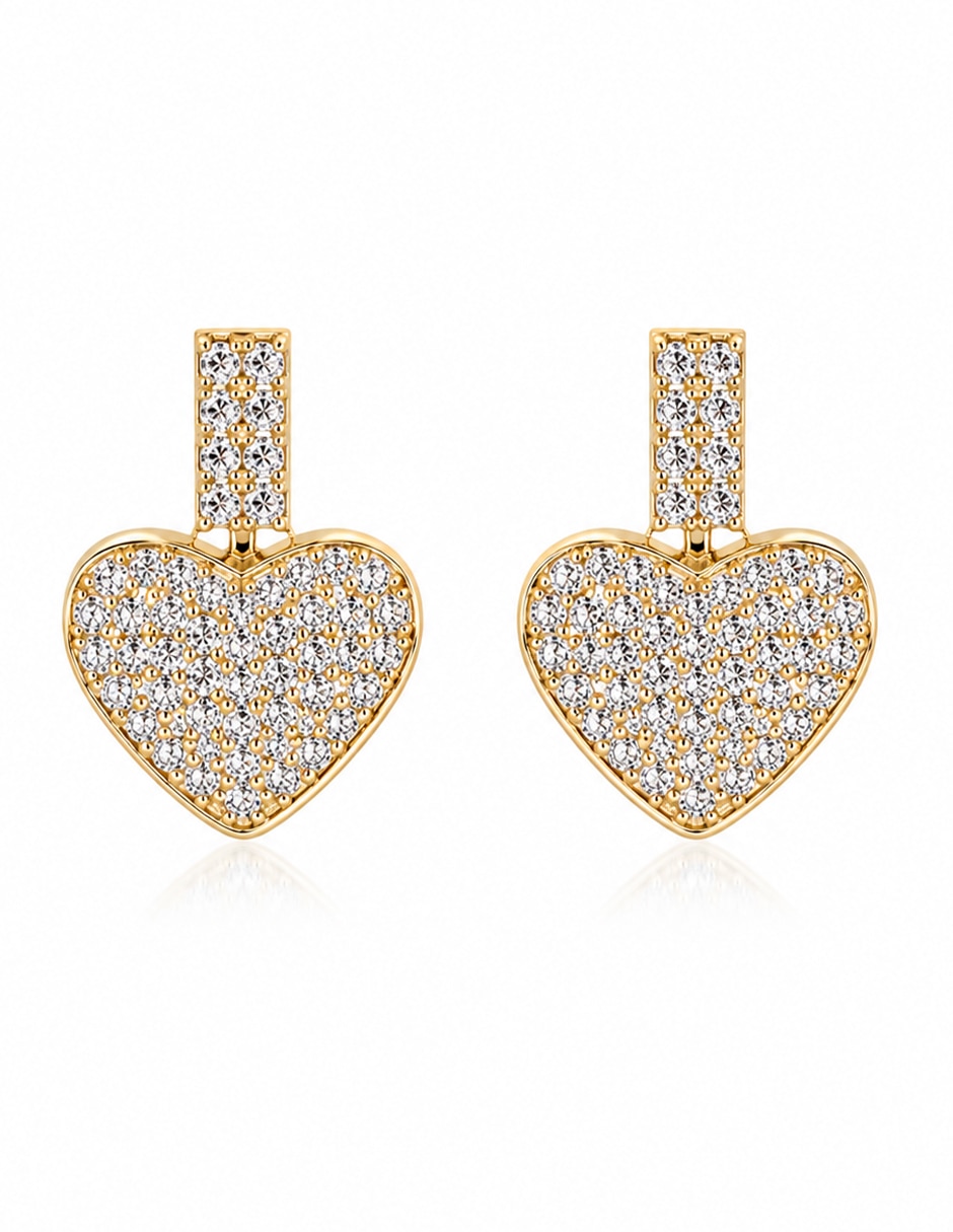 Set de aretes de con acabado espejo cristal