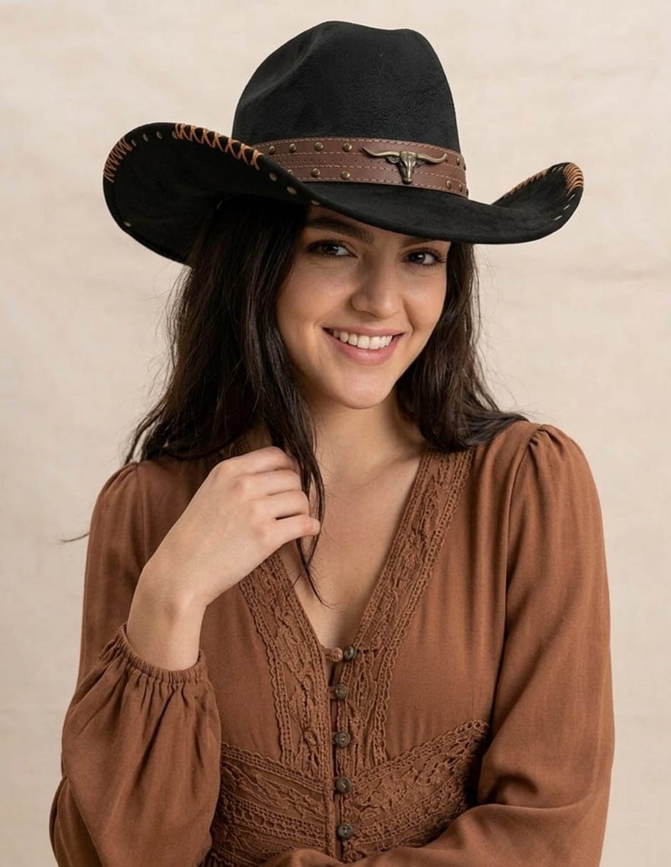 Sombrero para fabellino estampado vaquera 5