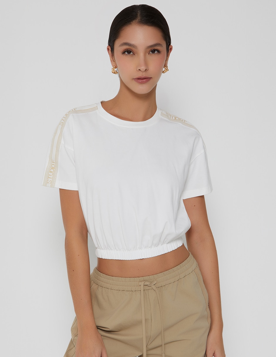 Top Studio F cuello redondo