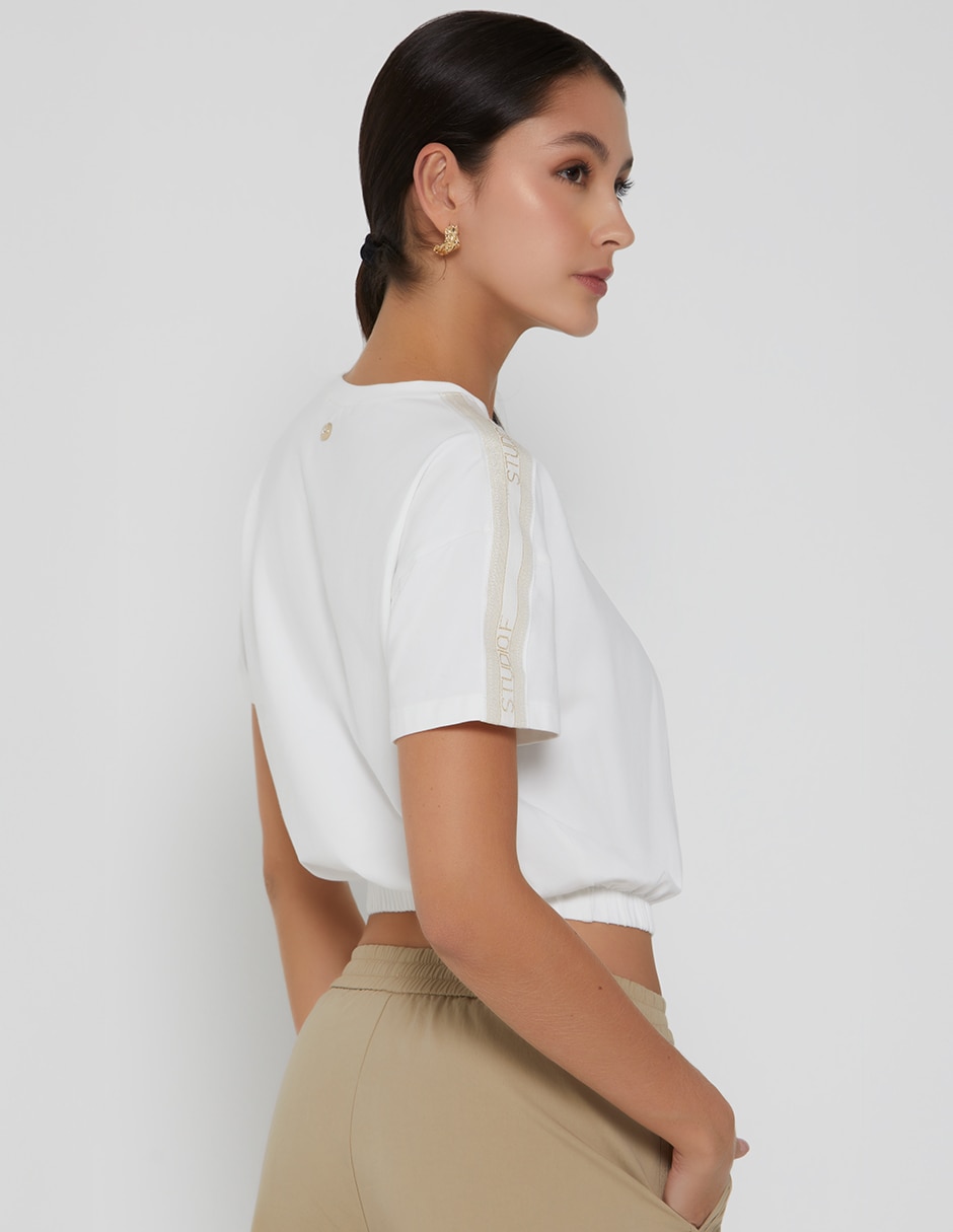 Top Studio F cuello redondo