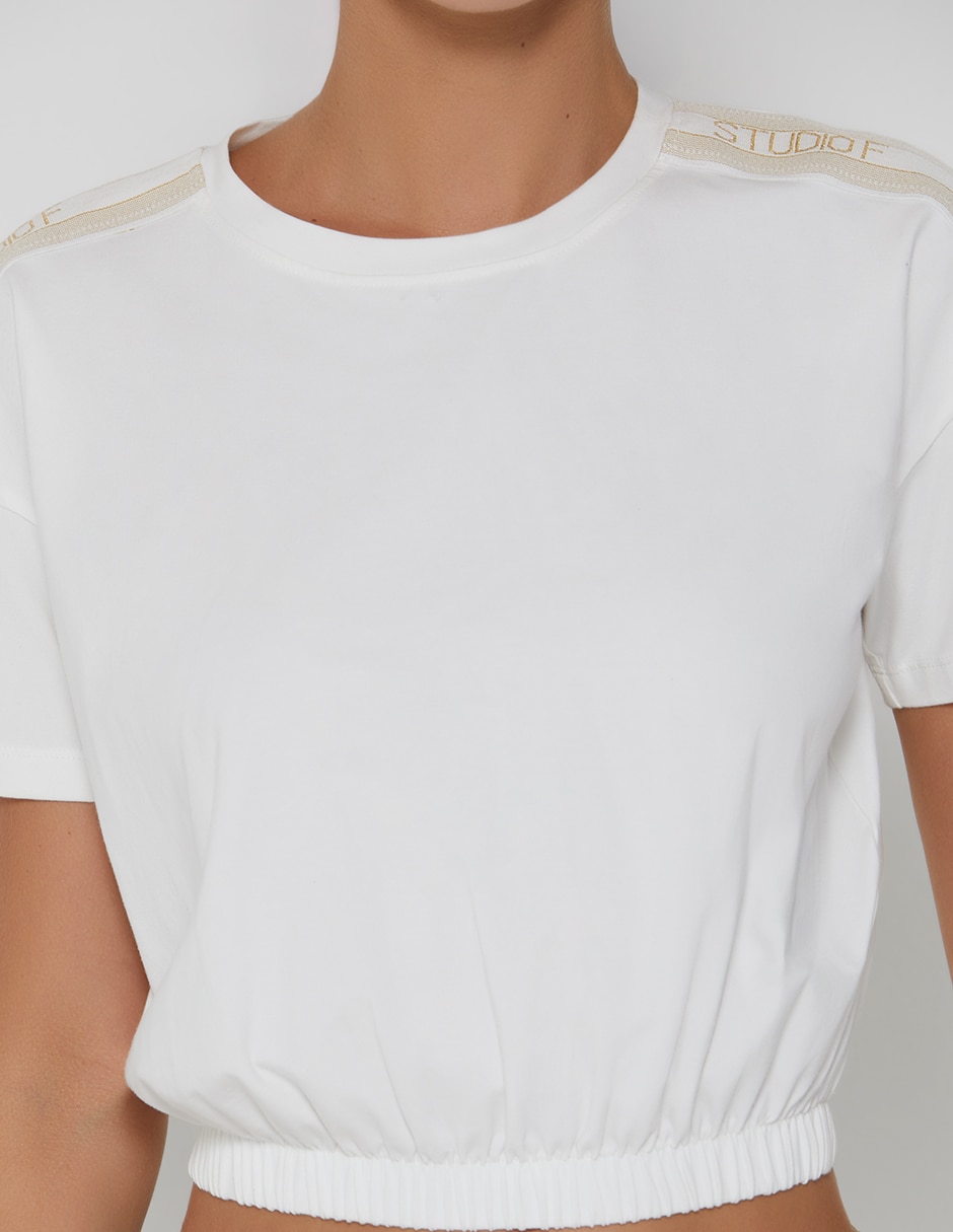 Top Studio F cuello redondo