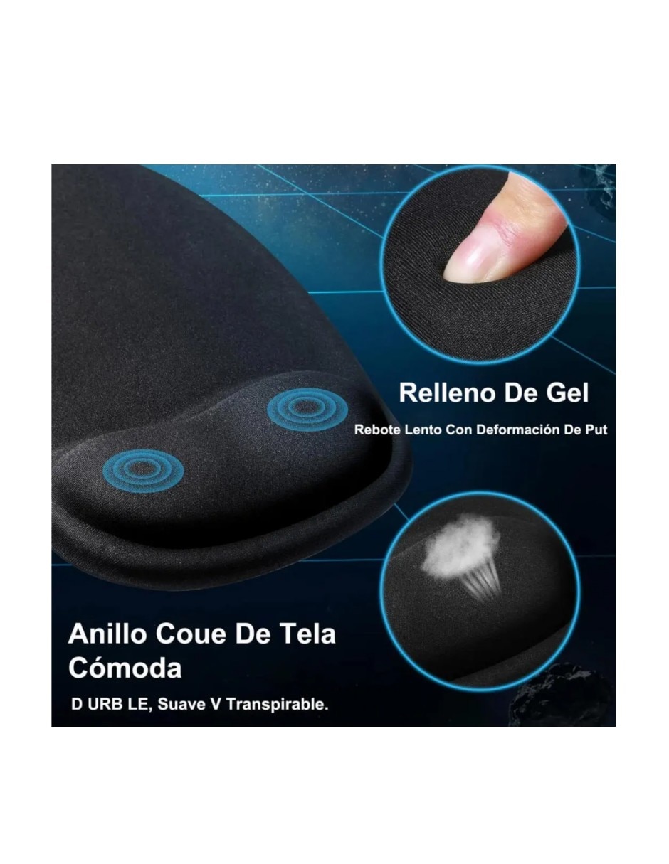 Mouse pad Genérica con apoyo para muñeca con antideslizante
