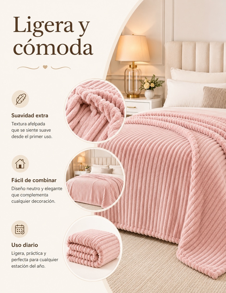 Cobertor estampado liso 3