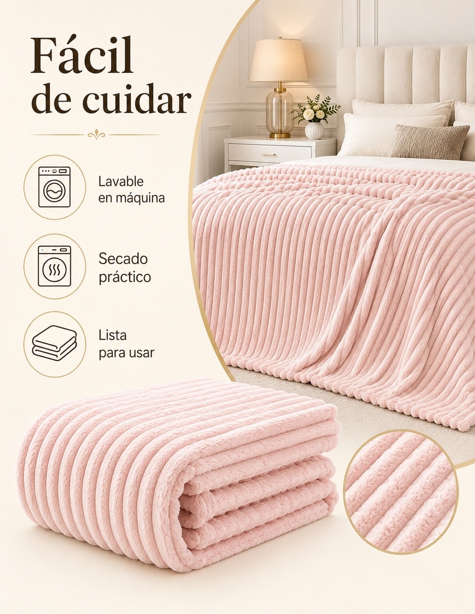 Cobertor estampado liso 5