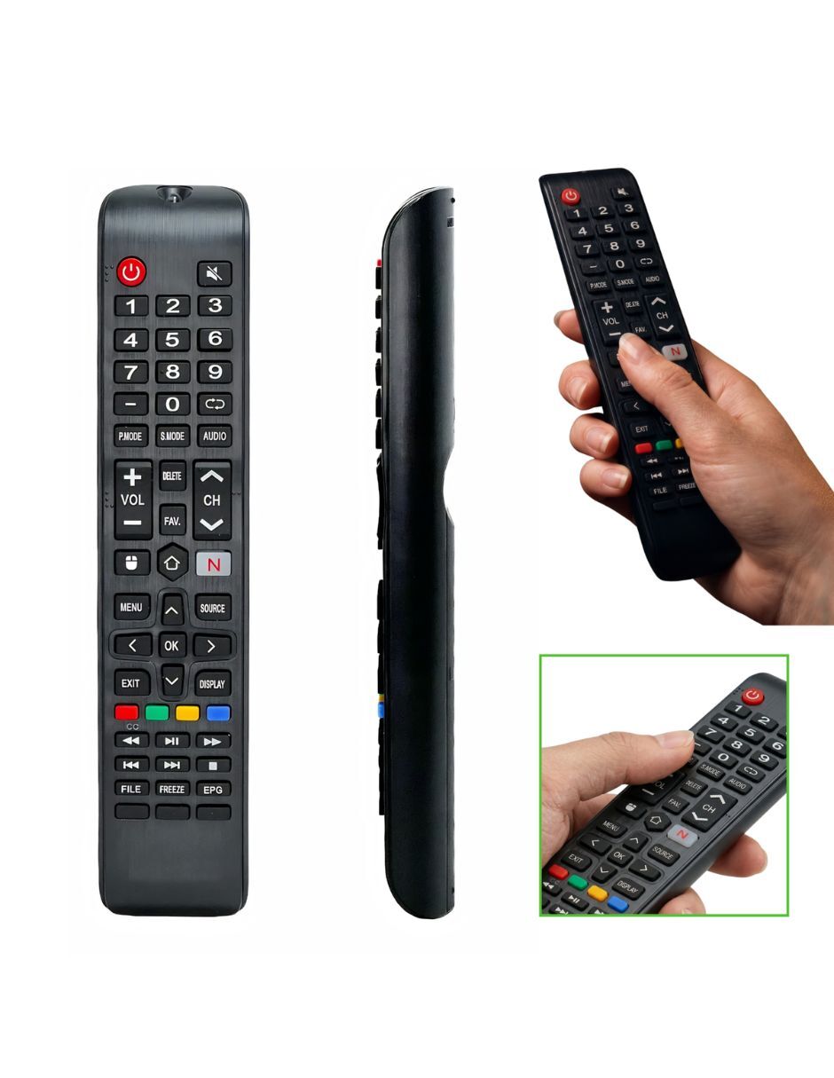 Control remoto para Smart TV Daewoo RC801BA L32U7500AN, L24V639VAE, L32S7800TN, L43S7800TN, L49S7800TN, L55S7800TN, L32V780BTS, L43V780BTS.