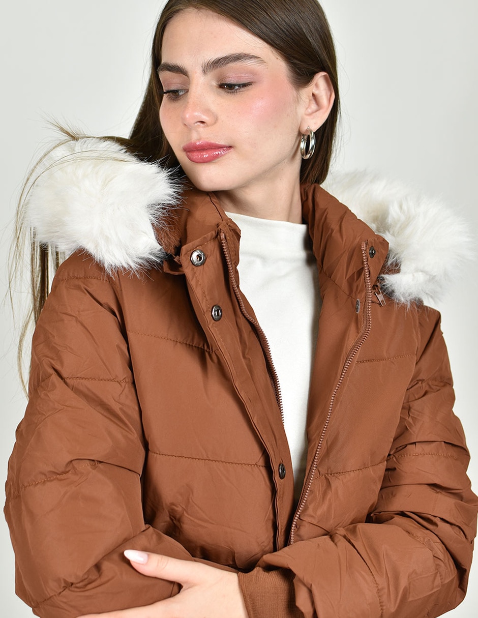 Chamarra acolchada roman fashion para mujer 3