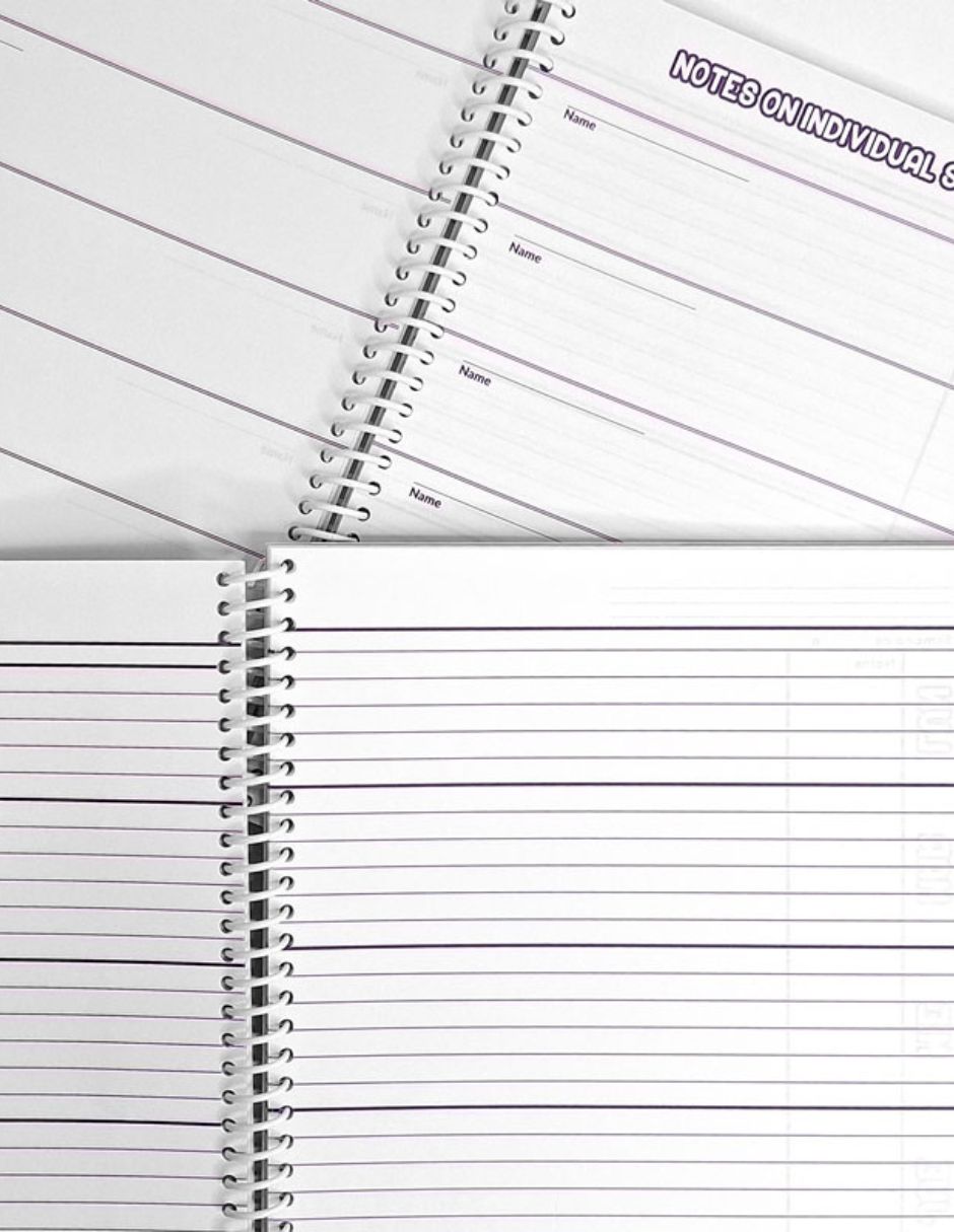 Libreta la casa de la ed a rayas cuadro chico punteada y blanca 4