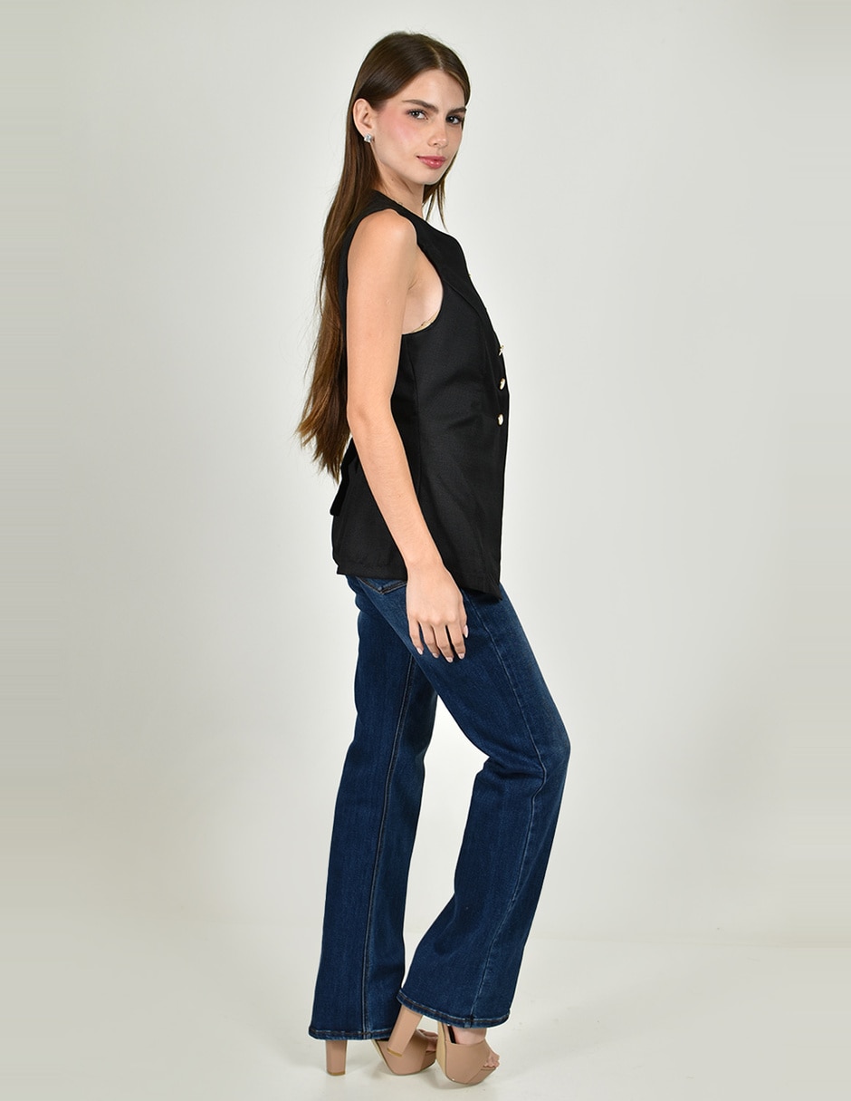 Blusa roman fashion sin manga para mujer 2