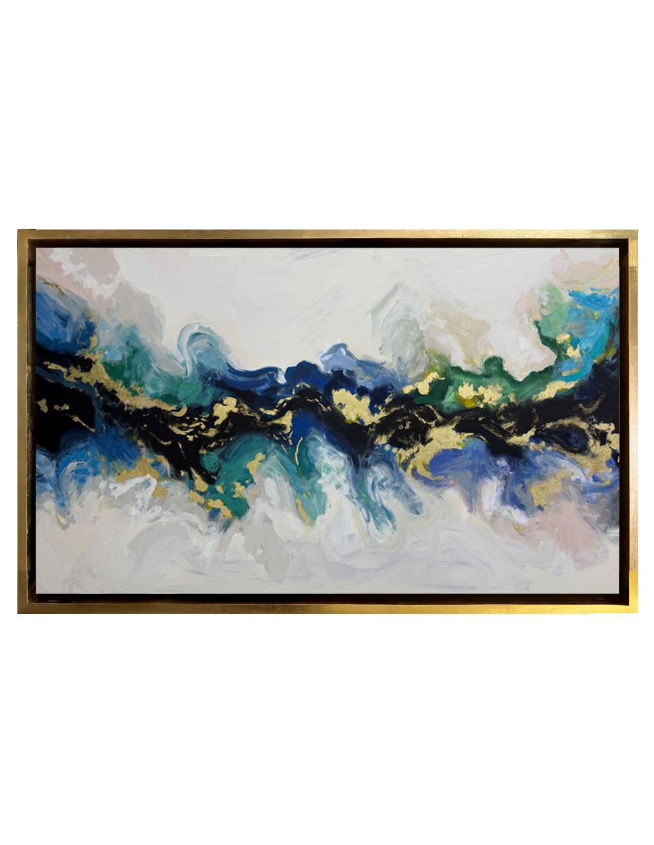 Pintura brisa de cobalto técnica mixta lune art gallery