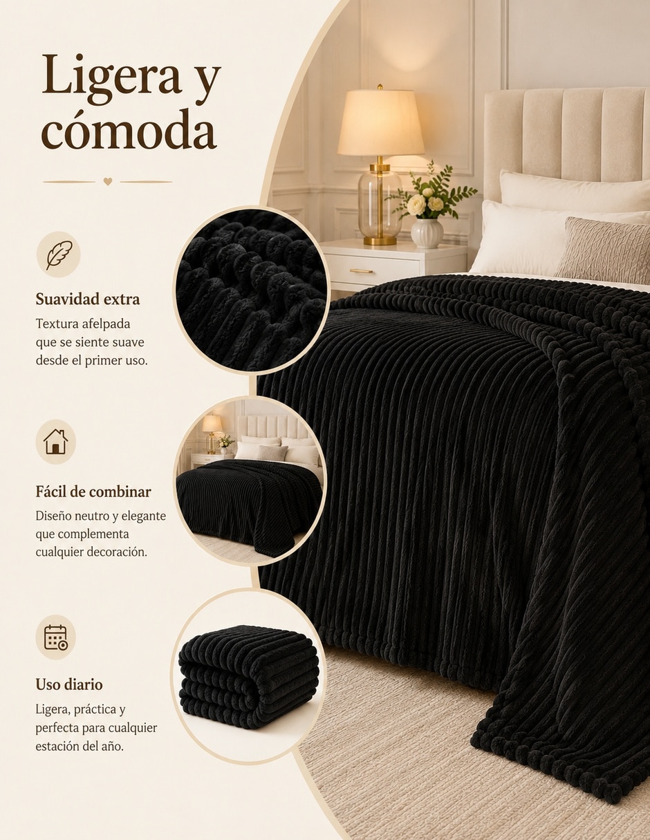 Cobertor Carla Depot estampado texturizado 3