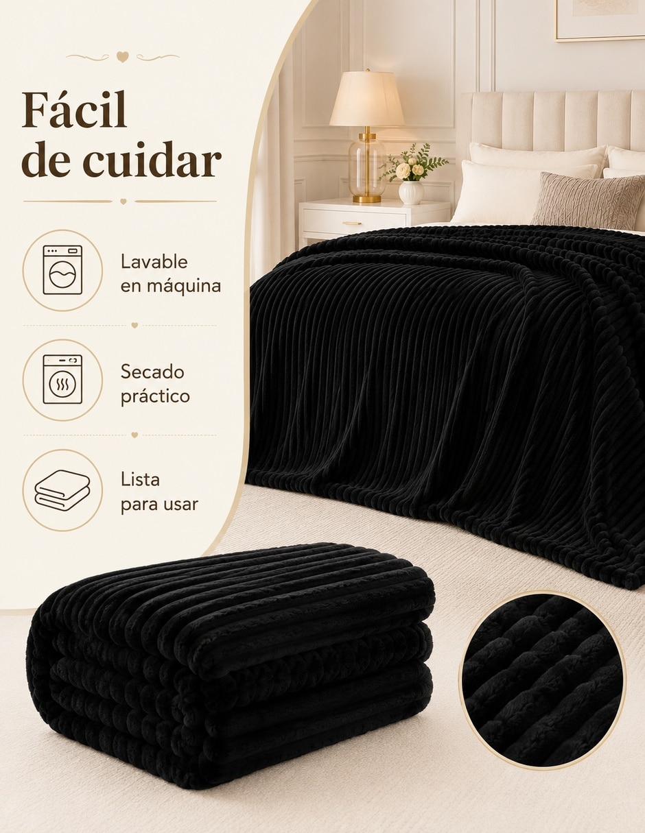 Cobertor Carla Depot estampado texturizado 5