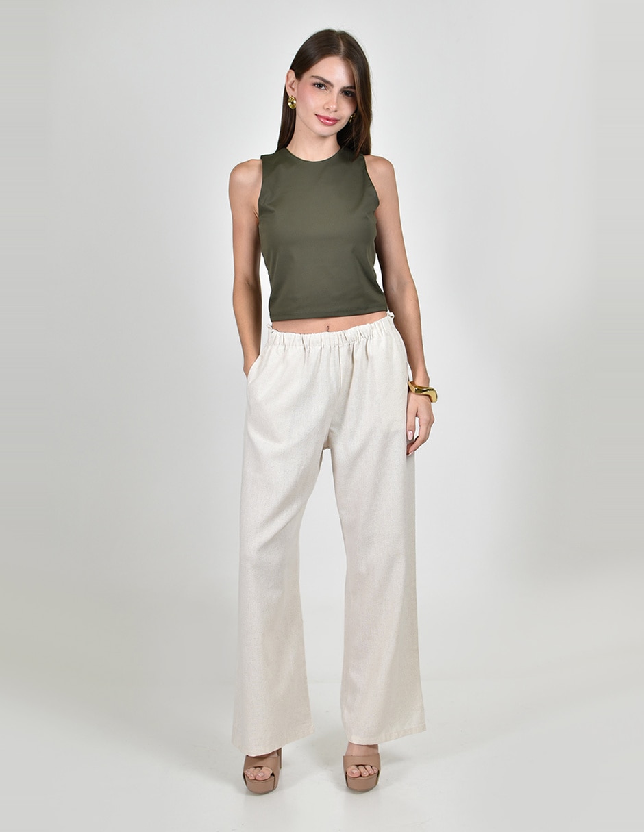 Blusa roman fashion sin manga para mujer