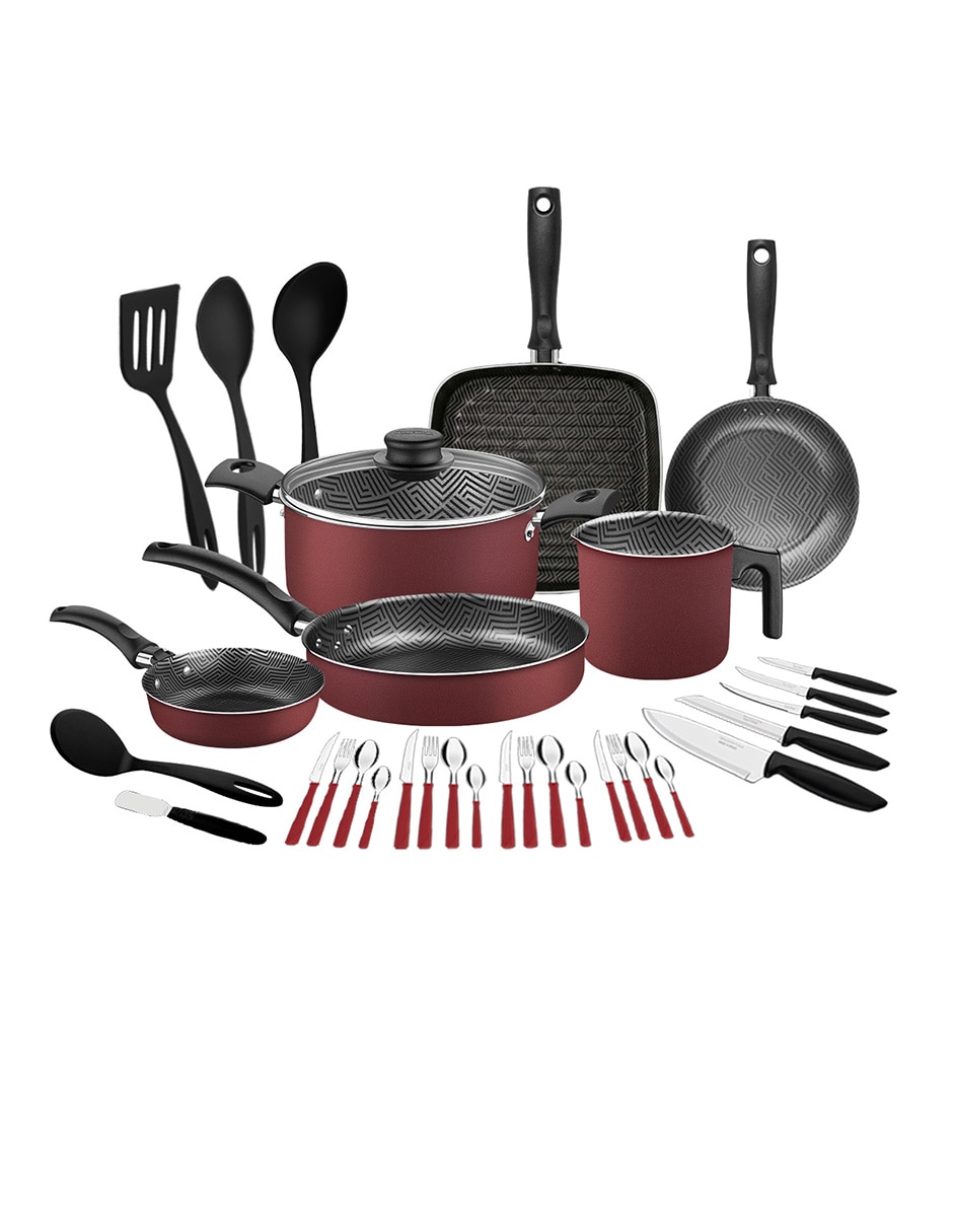 Batería de cocina de aluminio antiadherente Starflon Max 41 piezas Batería de cocina de aluminio antiadherente Starflon Max 41 piezas
