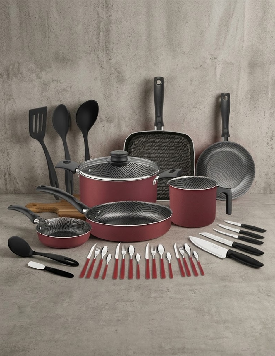 Batería de cocina de aluminio antiadherente Starflon Max 41 piezas 6