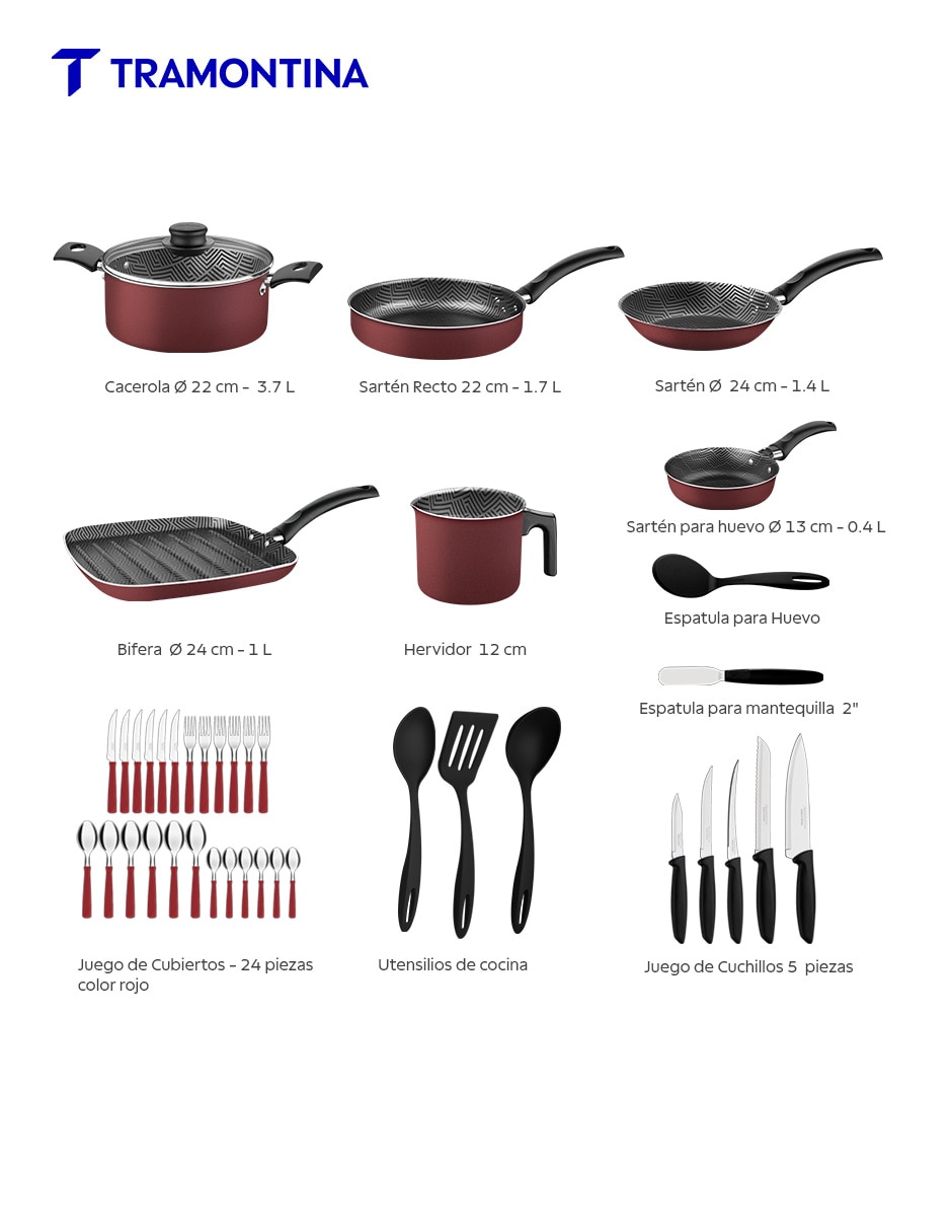 Batería de cocina de aluminio antiadherente Starflon Max 41 piezas 8