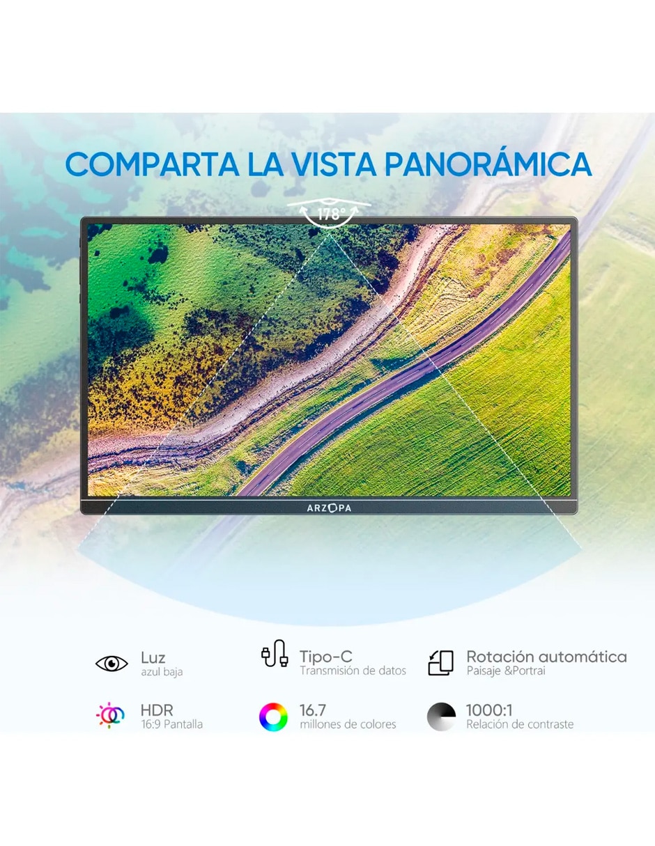 Monitor portátil Petukita Box IPS Full HD 14 pulgadas A1S_NEGRO 3