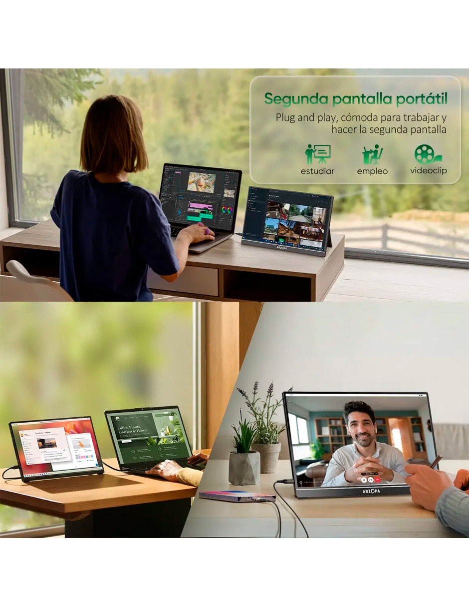 Monitor portátil Petukita Box IPS Full HD 14 pulgadas A1S_NEGRO 6