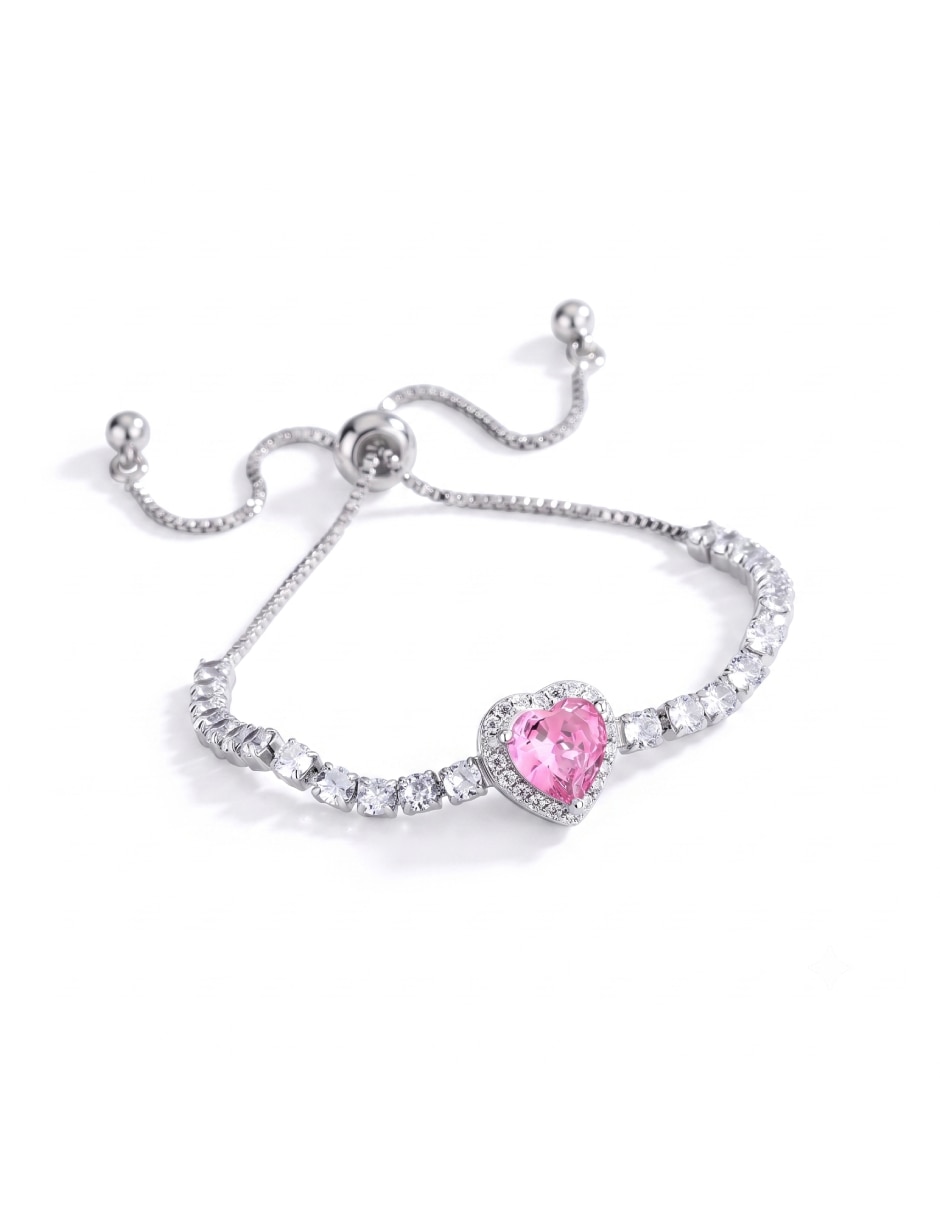 Brazalete genérica de plata con circonita 2