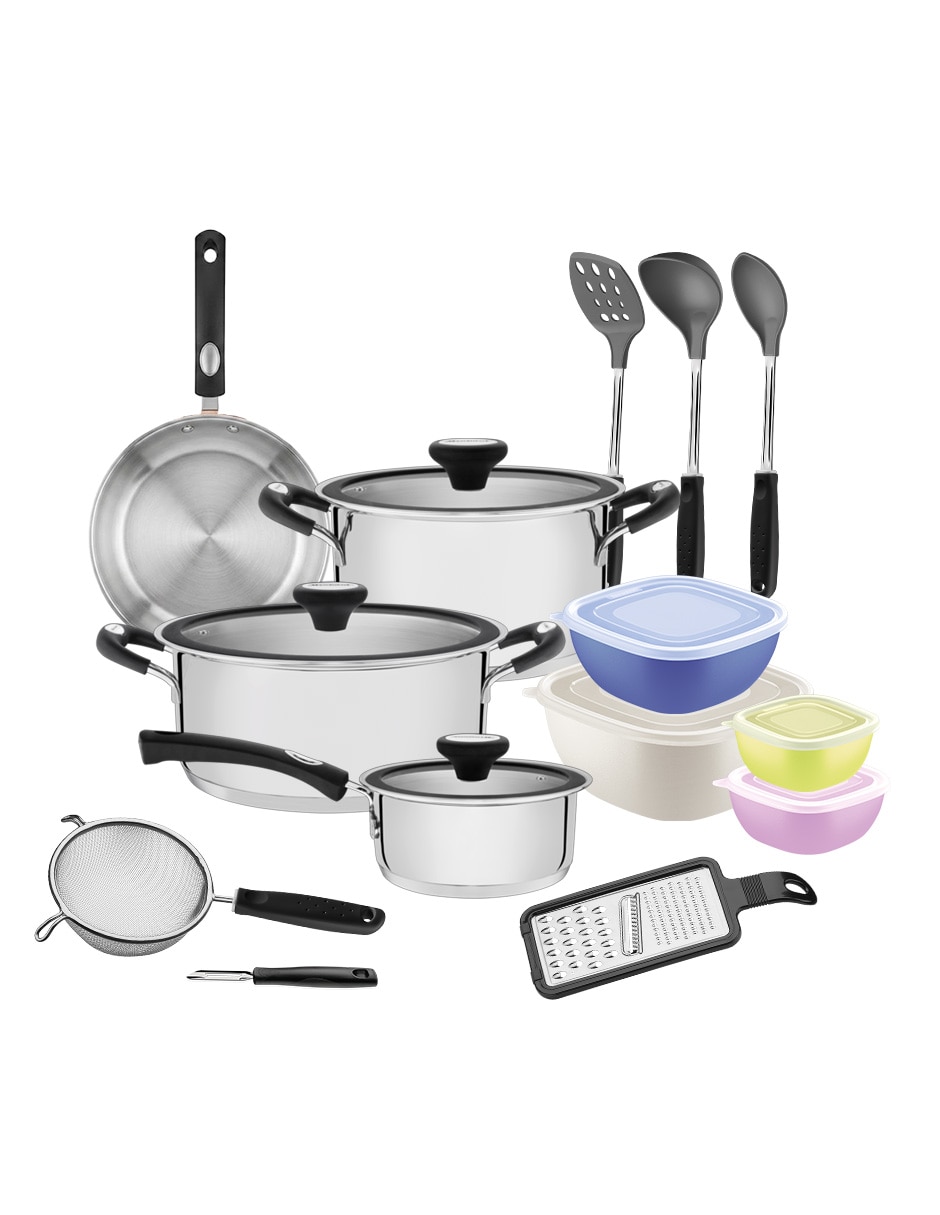 Batería de cocina de aluminio 17 piezas Batería de cocina de aluminio 17 piezas