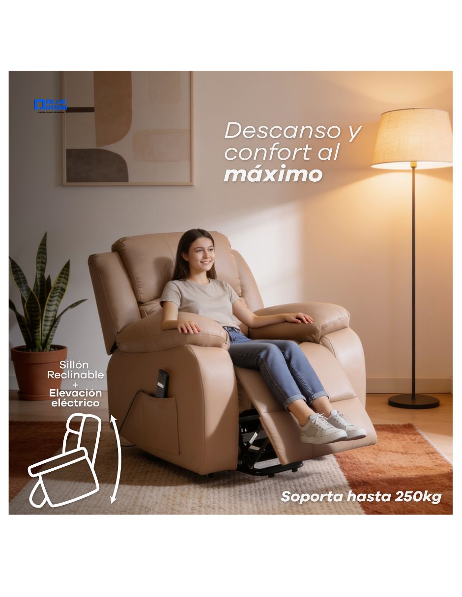Reclinable Blue Romm de vinipiel 2