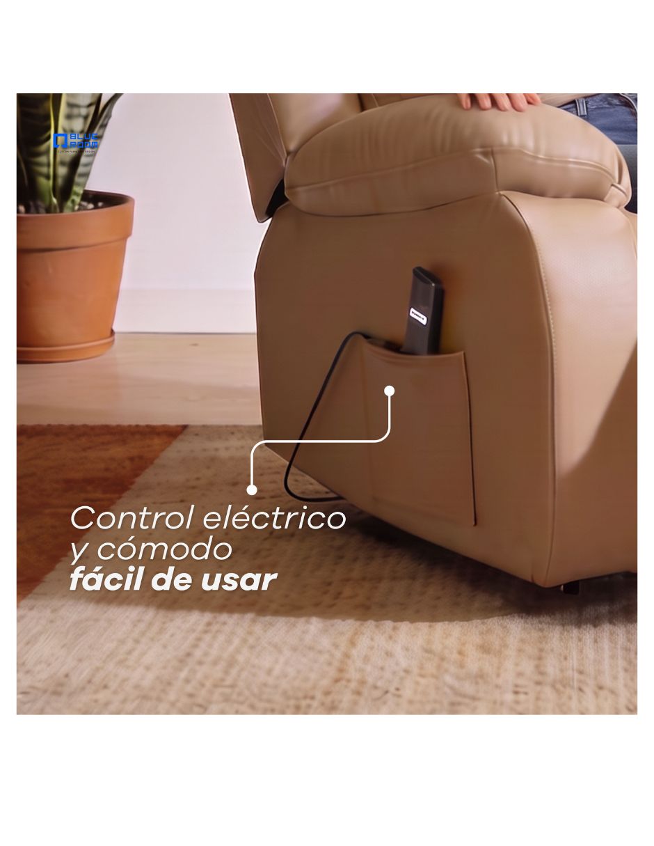 Reclinable Blue Romm de vinipiel 5