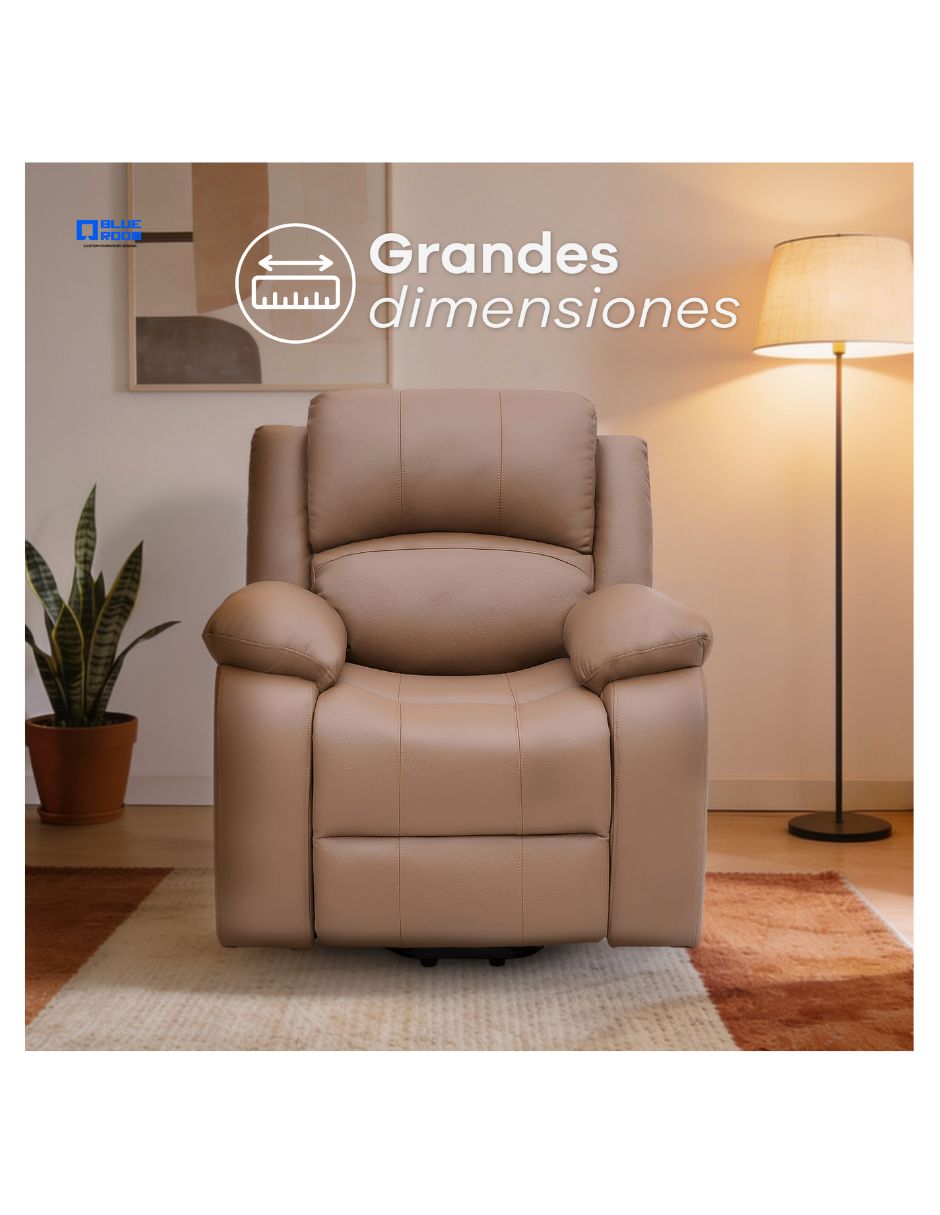 Reclinable Blue Romm de vinipiel 6