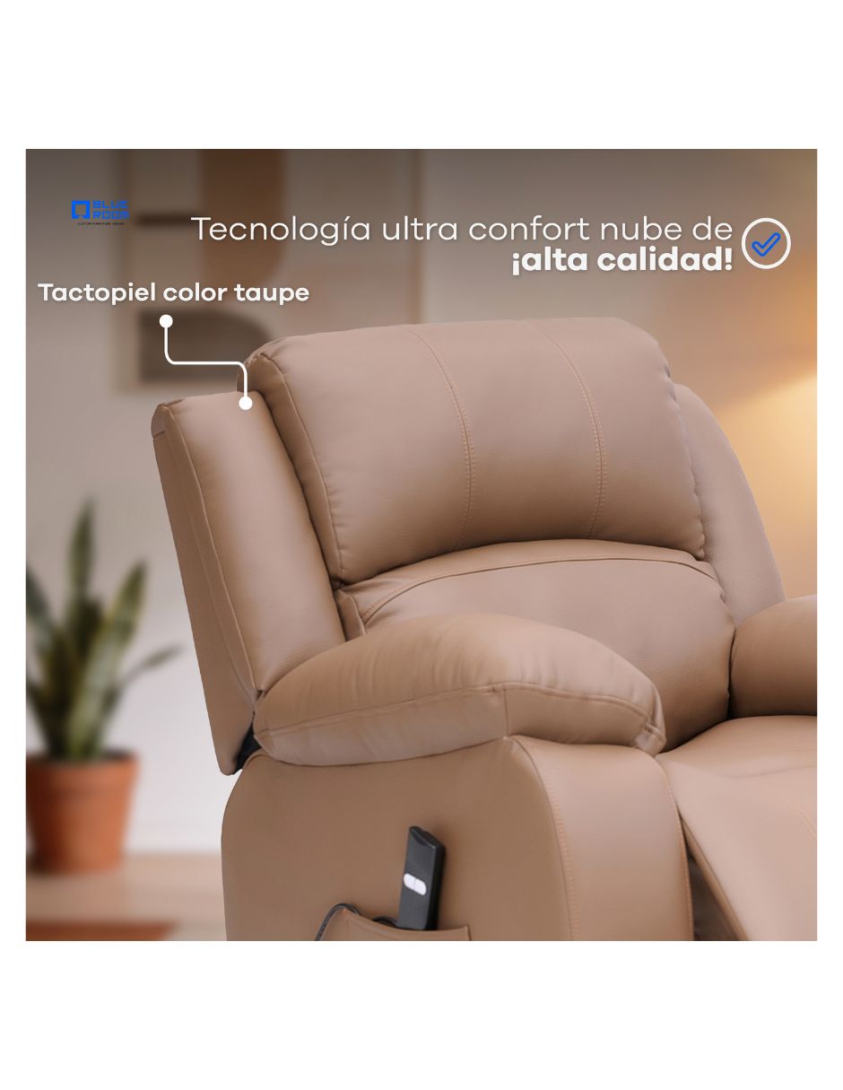 Reclinable Blue Romm de vinipiel 7