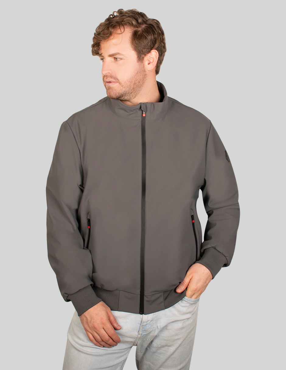Chamarra casual greenlander plus size con bolsillos para hombre