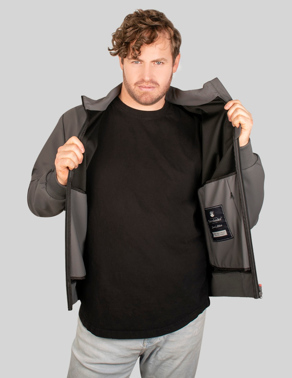 Chamarra casual greenlander plus size con bolsillos para hombre 2