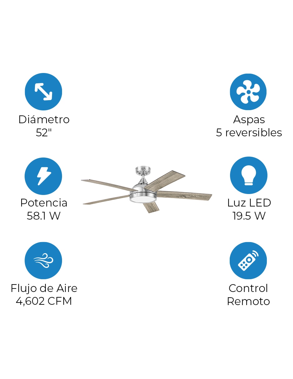 Ventilador de techo con control remoto 7