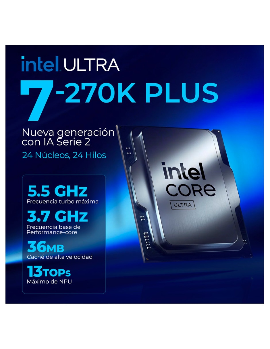 Computadora gamer 31.5 pulgadas Full HD Intel core ultra 7 NVIDIA GeForce RTX 5060 Ti 16 GB RAM 1 TB 9