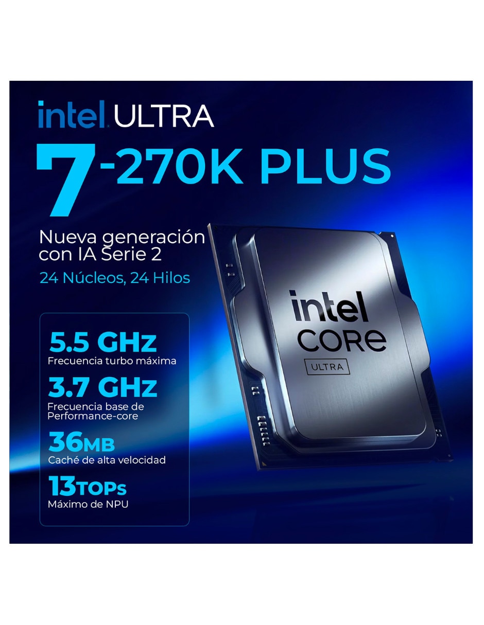 Computadora gamer 31.5 pulgadas Full HD Intel core ultra 7 NVIDIA GeForce RTX 5060 Ti 16 GB RAM 1 TB 6