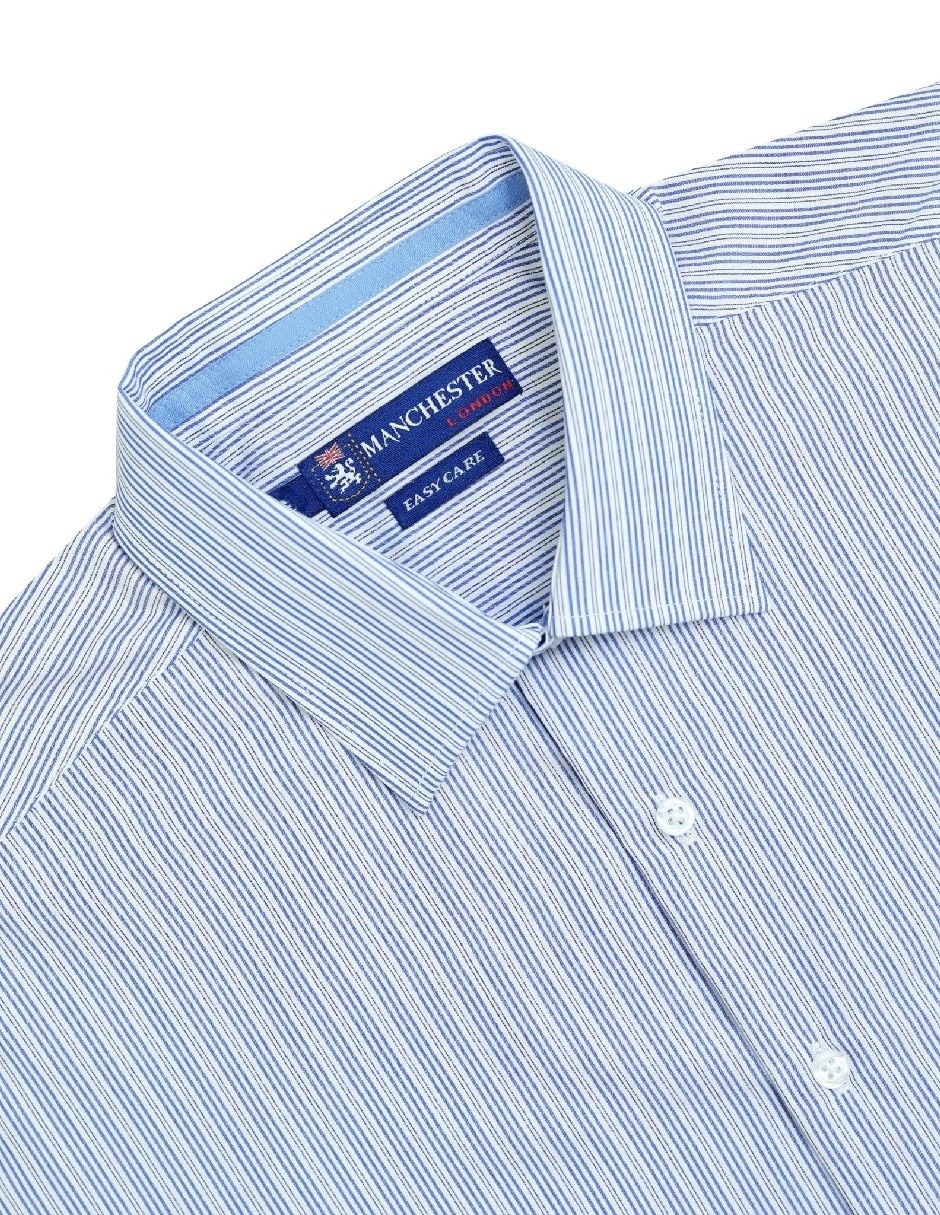 Camisa casual manchester manga corta para hombre 6
